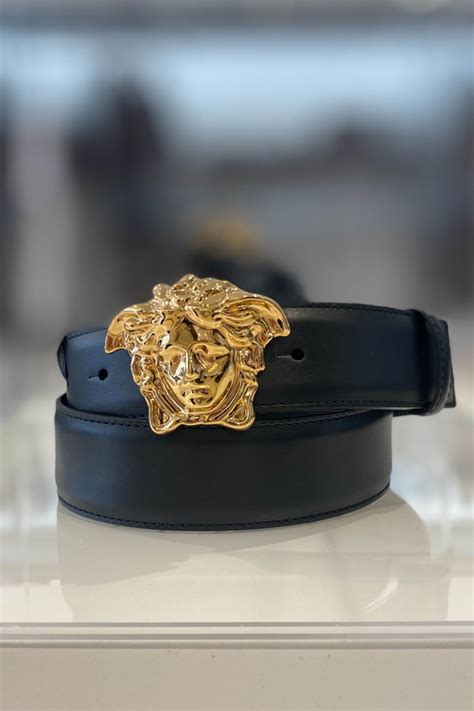 versace belt v|versace la medusa leather belt.